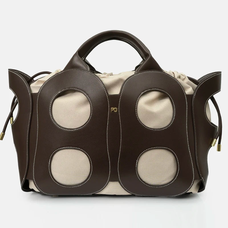 PG Shoulder Bag For Women Premium Pebbled Leather Tote Fashion Knot Detail Handbag Elegant Office Commute Daily Bag