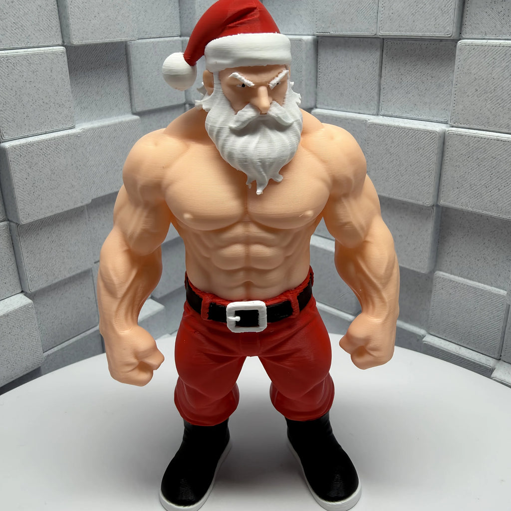 New Edition Premium Muscular Santa Claus, Home Decoration, Creative Desktop Display Collectible Figure, Desktop Decoration.
