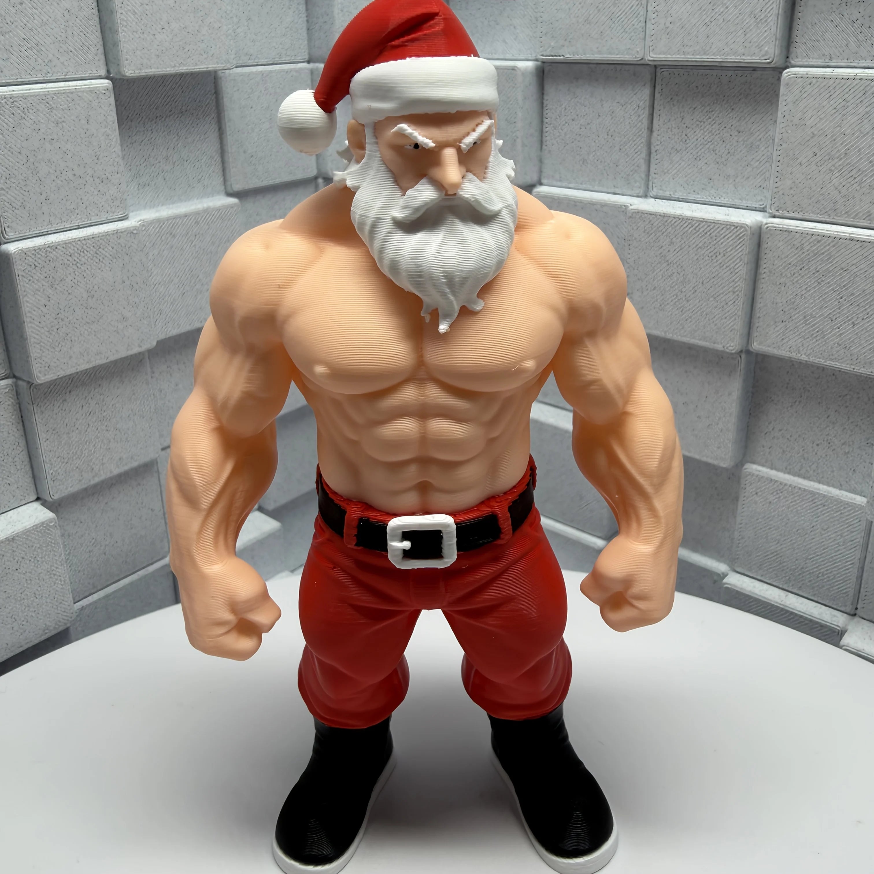 New Edition Premium Muscular Santa Claus, Home Decoration, Creative Desktop Display Collectible Figure, Desktop Decoration.