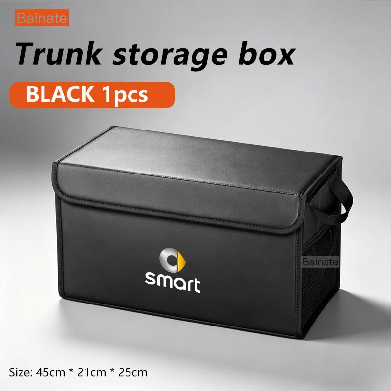 Car Trunk Foldable Storage Box For Smart 1 3 5 FORTWO FORFOUR 451 453, Multi-Functional Folding Storage Auto Storage Accessories