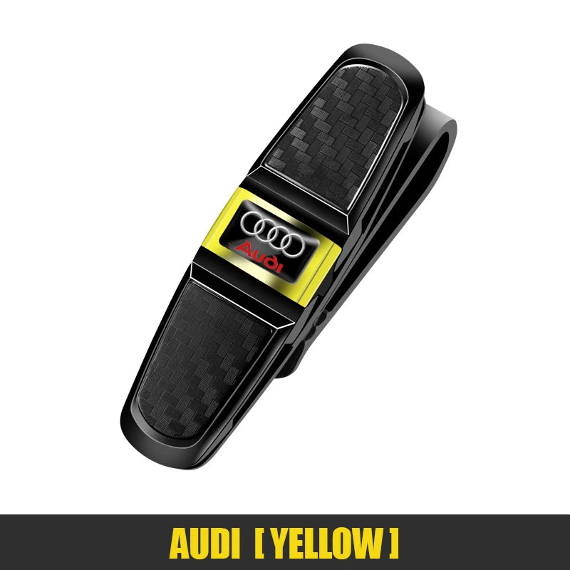 Car Sun Visor Clip 360 Rotation Sunglasses Ticket Card Clamp For Audi A4 A3 A6 TT S4 S5 S6 A1 A2 A5 A7 A8 Q1 Q2 Q3 Q4 Q5 Q6 Q7 Q