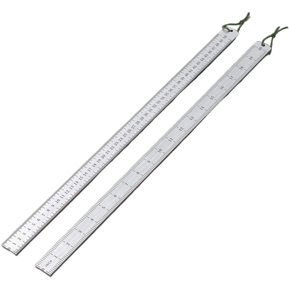5mm Manganese Steel Measuring Ruler Non-Slip Handle Straightedge Tool For Workshop Construction Layout And Equipment Repair