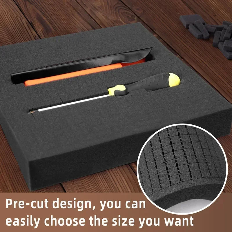 4 Pack 40x30x5cm Pick Apart Foam Insert Pluck Pre-cut Foam DIY Shape for Board Cases Storage Drawer Toolbox Foam Inserts
