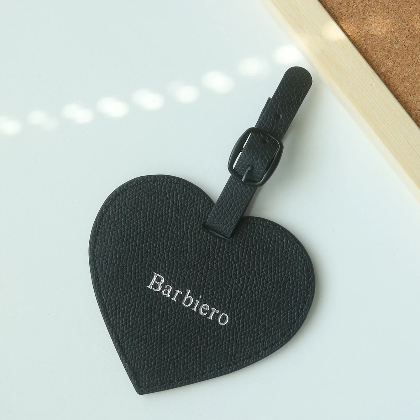 Personalized Heart Luggage Tag Custom Name Pu Leather Suitcase Tag Customized Travel Bag Label for Women Travel Accessory Gift