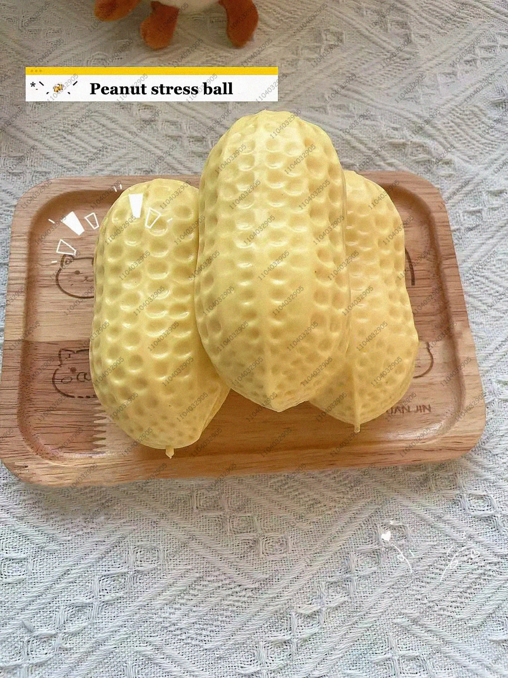 Peanut Stress Ball Crunchy Squeeze Bal Squishy Toy Simulated Peanut Squeeze Stress Relief Buttery-Soft Feel ASMR Sensory Adults@