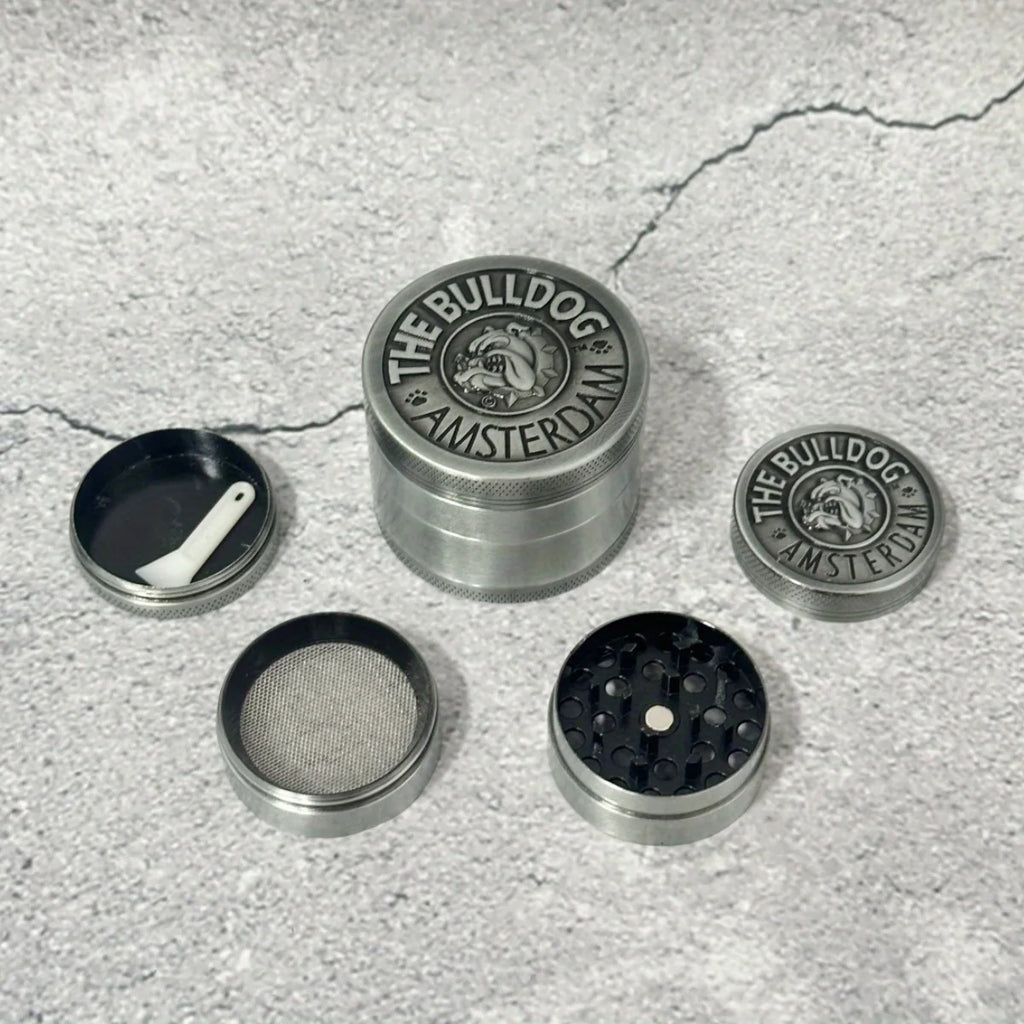 1.6/2inch Silver Dog Metal Herb Grinder Mill Mortar 4-Layers Tobacco Vanilla Bud Grinder Grass Cigar Smoking Cigarette Tool