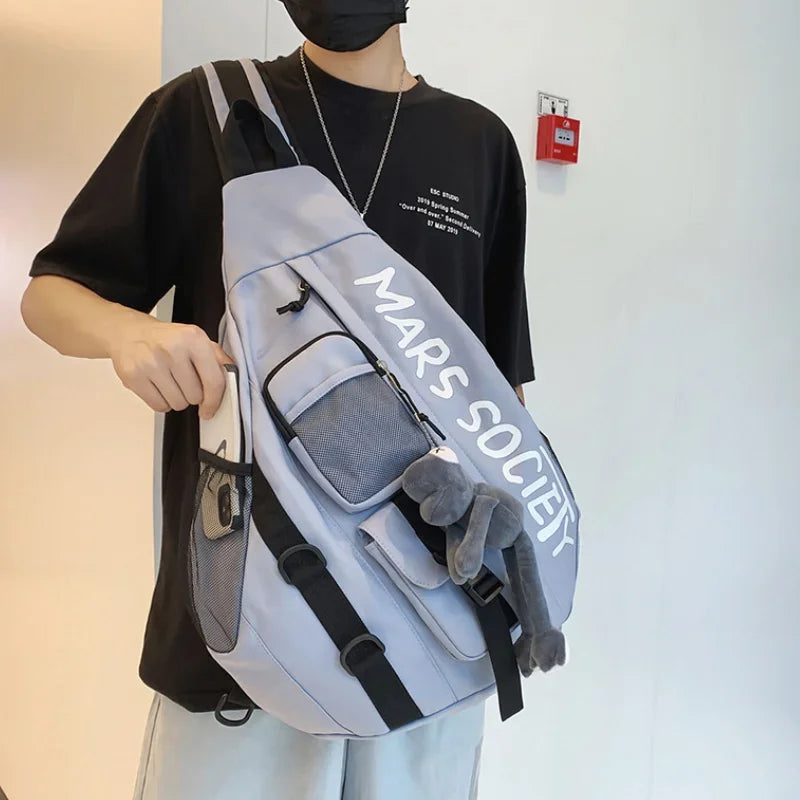 Men's Messenger Shoulder Bag Sports Travel Large Capacity Backpack Female Students Crossbody Chest Casual Bag bolso