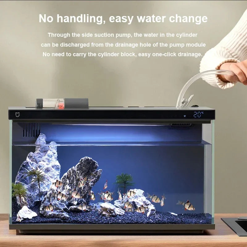 Xiaomi Mijia Smart Fish Tank Work With Mijia APP Mobile Controlled Remote Feeding Smart Lighting System Light Aquarium 20L-CN
