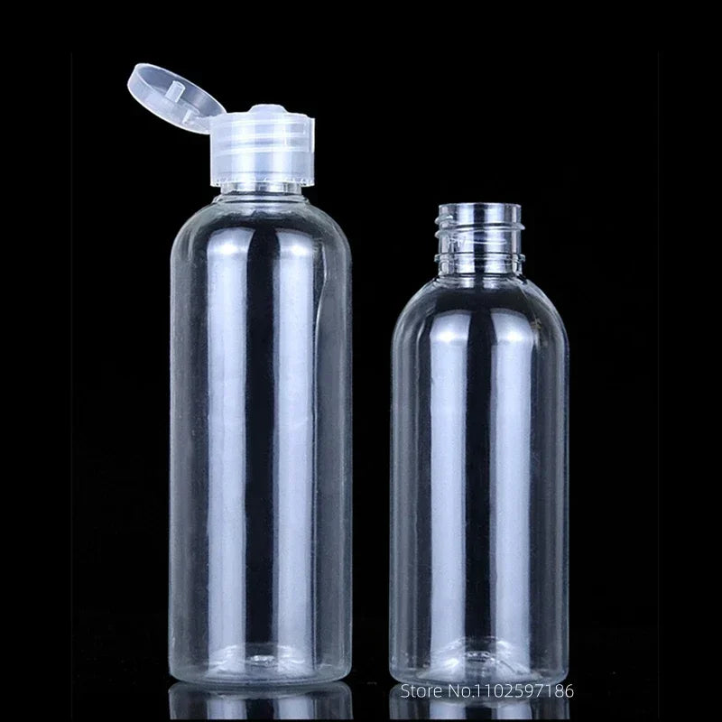 30/50/100pcs 5-120ml Plastic Squeeze Bottle with Flip Cap PET Lotion Shampoo Empty Cosmetic Sample Container Travel Bottles