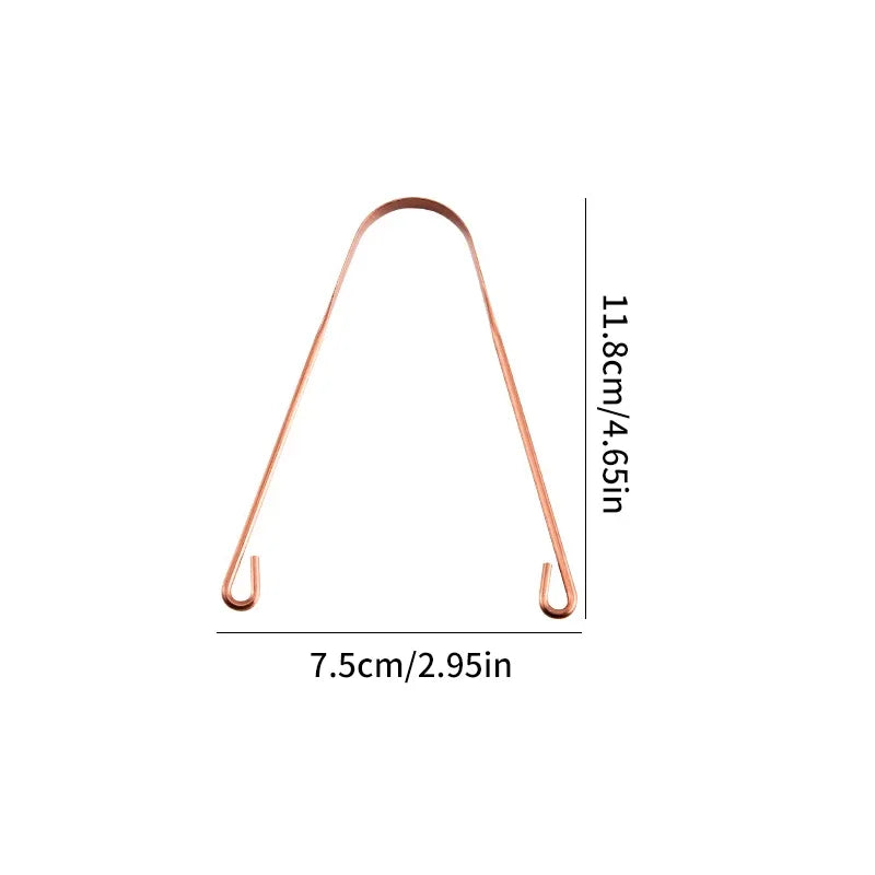 1PCS Oral Cleaner Brush Pure Copper Tongue Scraper Fresh Cleaning Hygiene High Quality Tounge Scraper