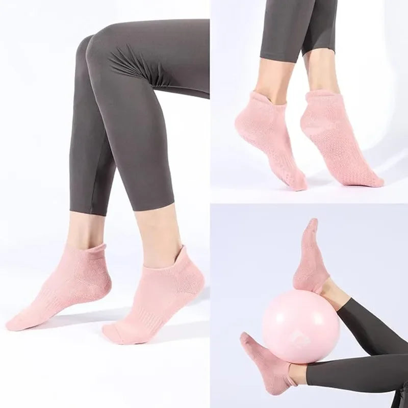 Pair of Double Anti-Slip Grip Pilates Socks for Yoga and Sports