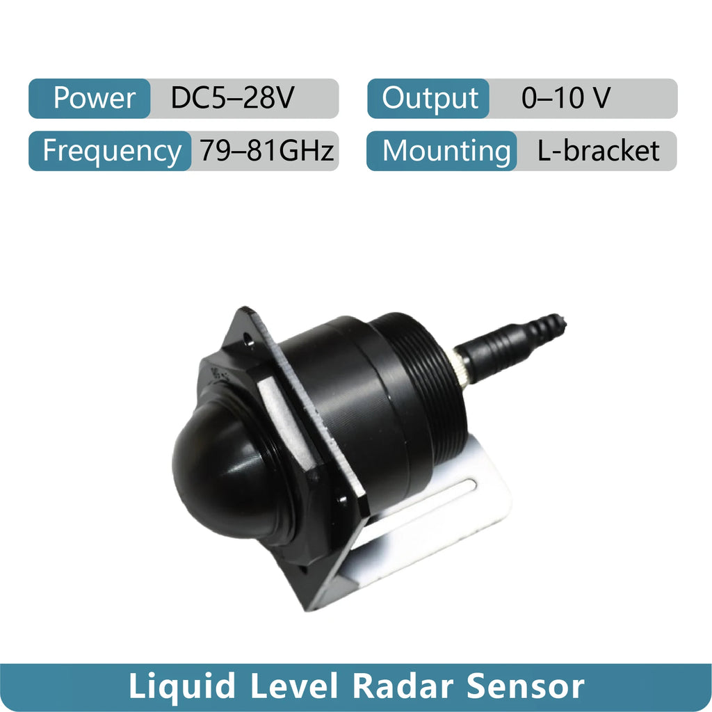 79-81GHz Non Contact Radar Level Transmitter for Water and Chemical Tanks 3-12m Range RS485 4-20mA 0-10V DC5-28V Probe