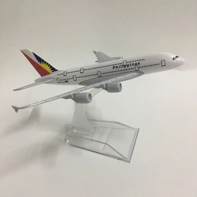 JASON TUTU 16cm Philippines Airbus A380 Airplane Model Airplane Diecast Metal 1/400 Scale Planes
