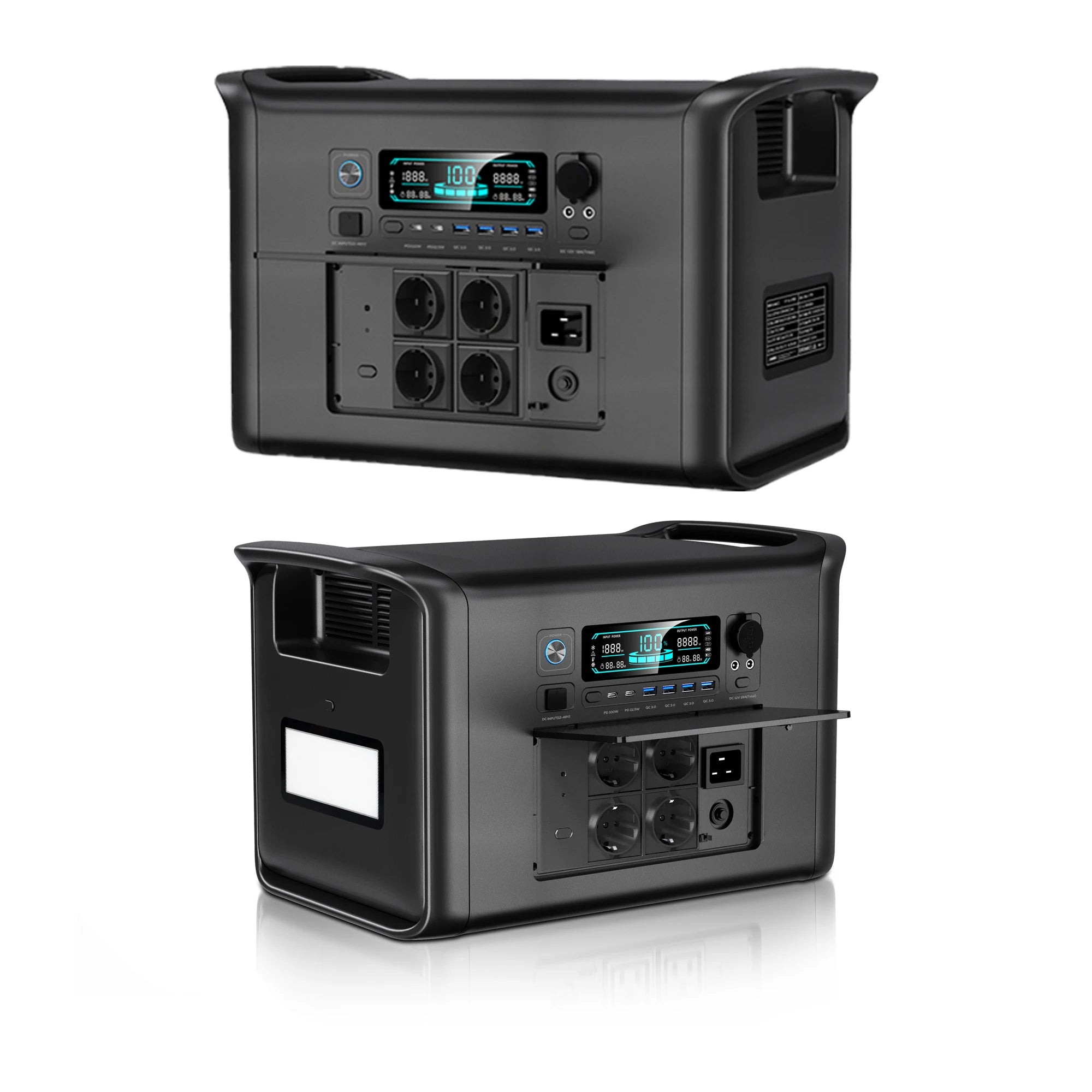 CTOLITY 2400W 1800W Lifepo4 Battery Outdoor Energy Storage Power Supply Portable Mobile Power Station Solar Generator RV