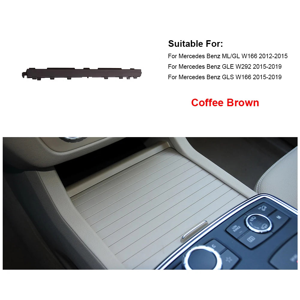 Center Console Shutters Cup Holder Slide Roller Blind Cover For Mercedes Benz ML GL GLE GLS Class W166 W292 16668058029051
