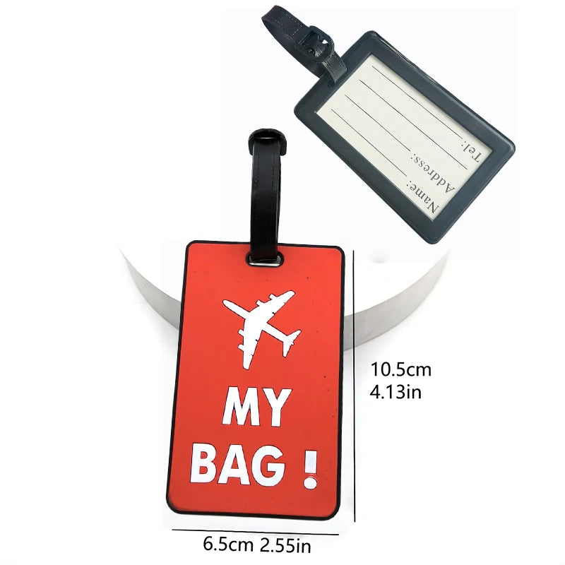 Privacy Protection Luggage Tag Medical Equipment Handle with Care Warning Baggage Label Travel Identifier for Suitcase & Bag
