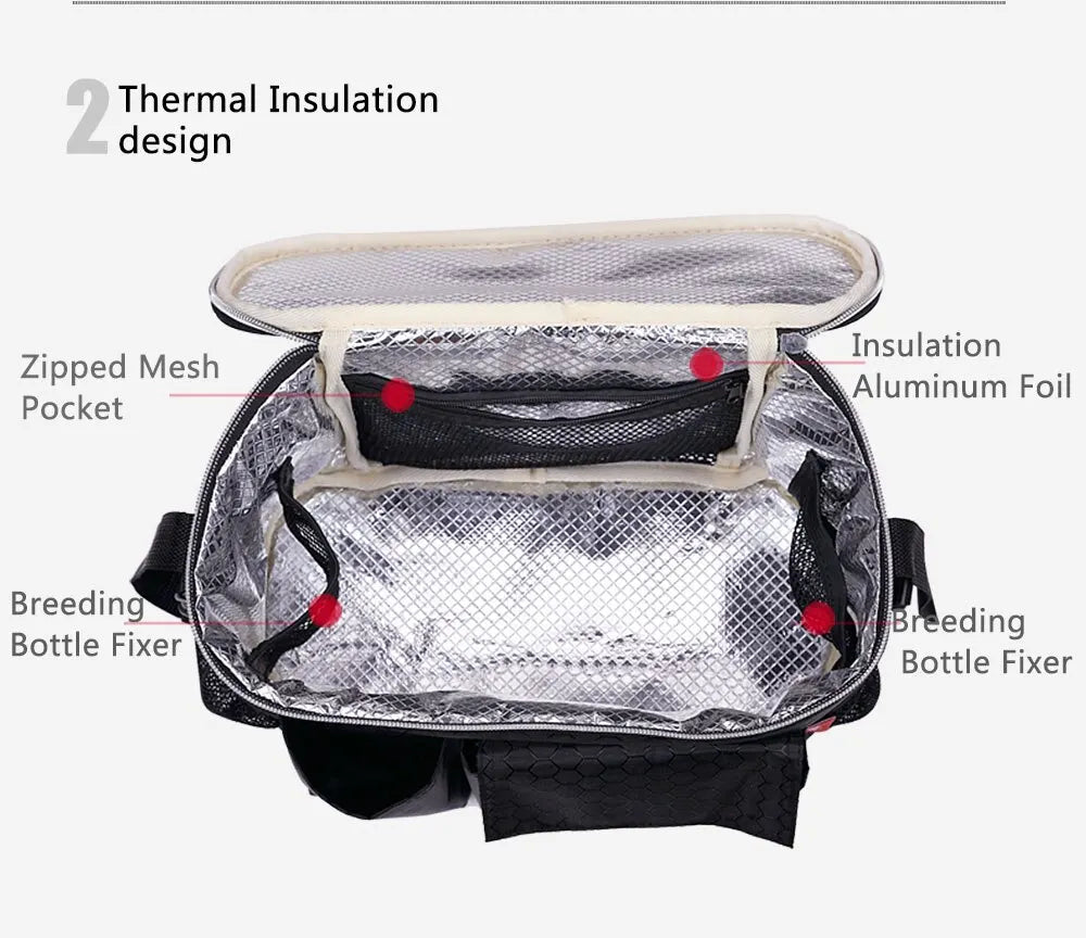 Fashion Cart Hanging Stroller Bag Thermal Insulation Mommy Bags Baby Diaper Bags Waterproof Changing Bag
