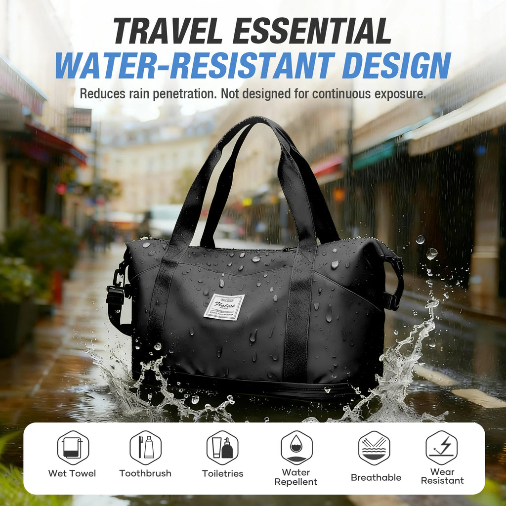 Expandable Large Capacity Travel Bag, Triple Layer Folding Travel Bag Multifunctional Storage Luggage Bag for Clothing, Handbag