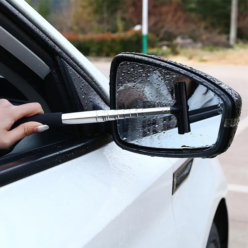 Telescopic Auto Rearview Wiper Glass Mist Cleaner Scraper Retractable Rain Water Remover Tool Window Brush Car Gadget