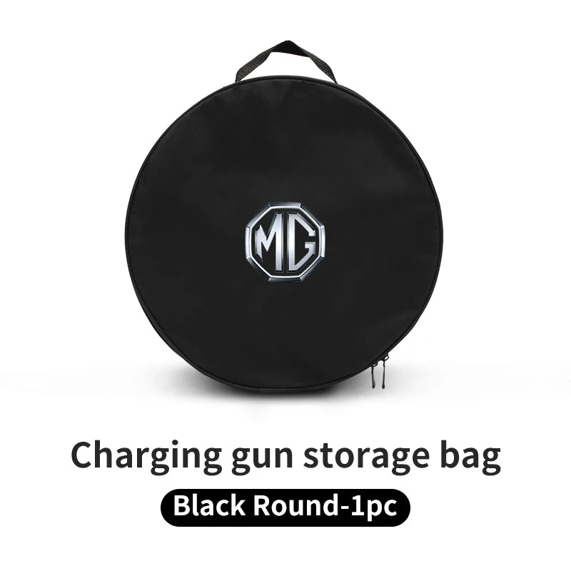 Car Charging Gun Storage Bag Trunk Cable Tools Pouch Interior For Morris Garages MG 6 3 5 7 TF ZR ZS HS GS GT Hector RX5 RX8 350