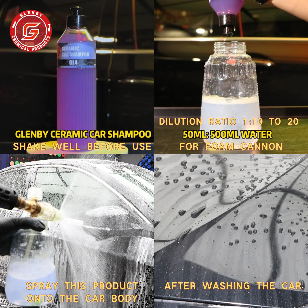Ceramic Car Shampoo - Car Wash For Ceramic Coatings - Adds Hydrophobic Protection | Enhances Ceramic Coatings | Incredible Shine
