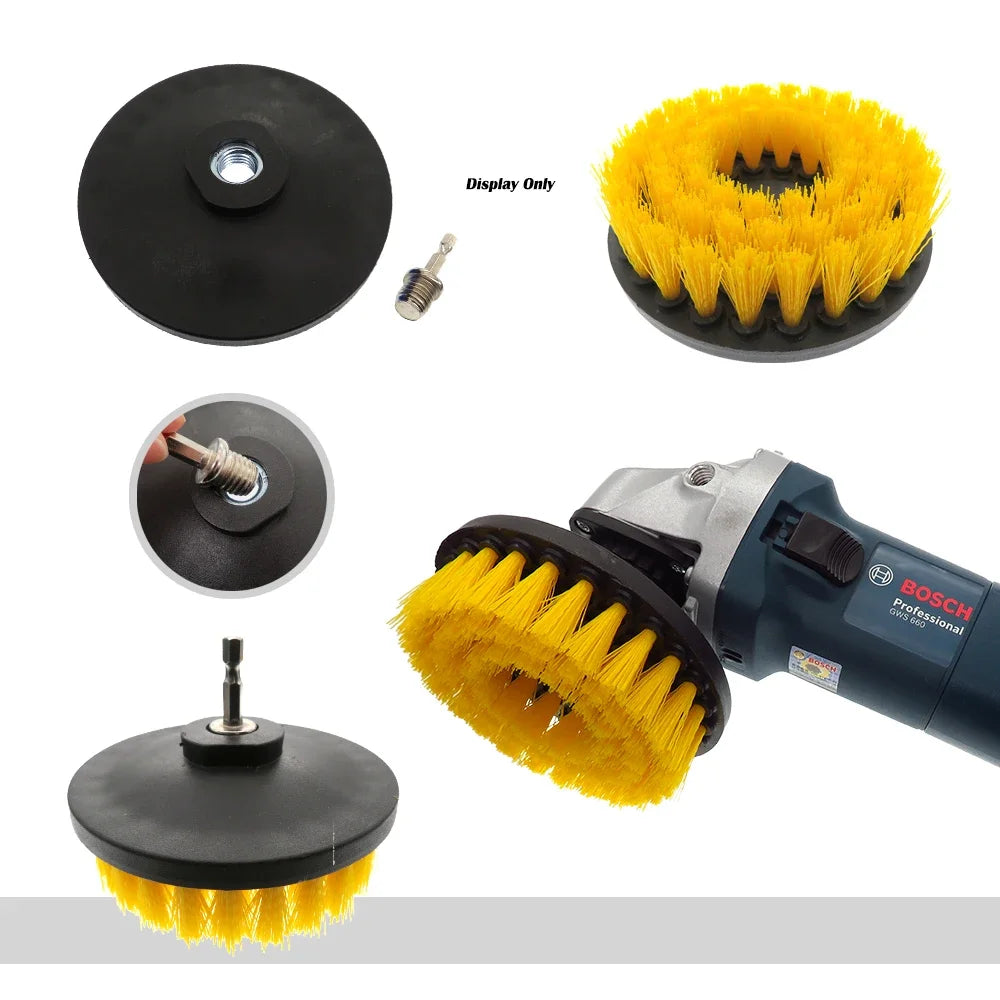5 Inch Power Scrubber Brush Electric Cleaning Brush M14 Thread for Cleaning Carpets, Kitchens and Bathrooms Drill Attachment Kit