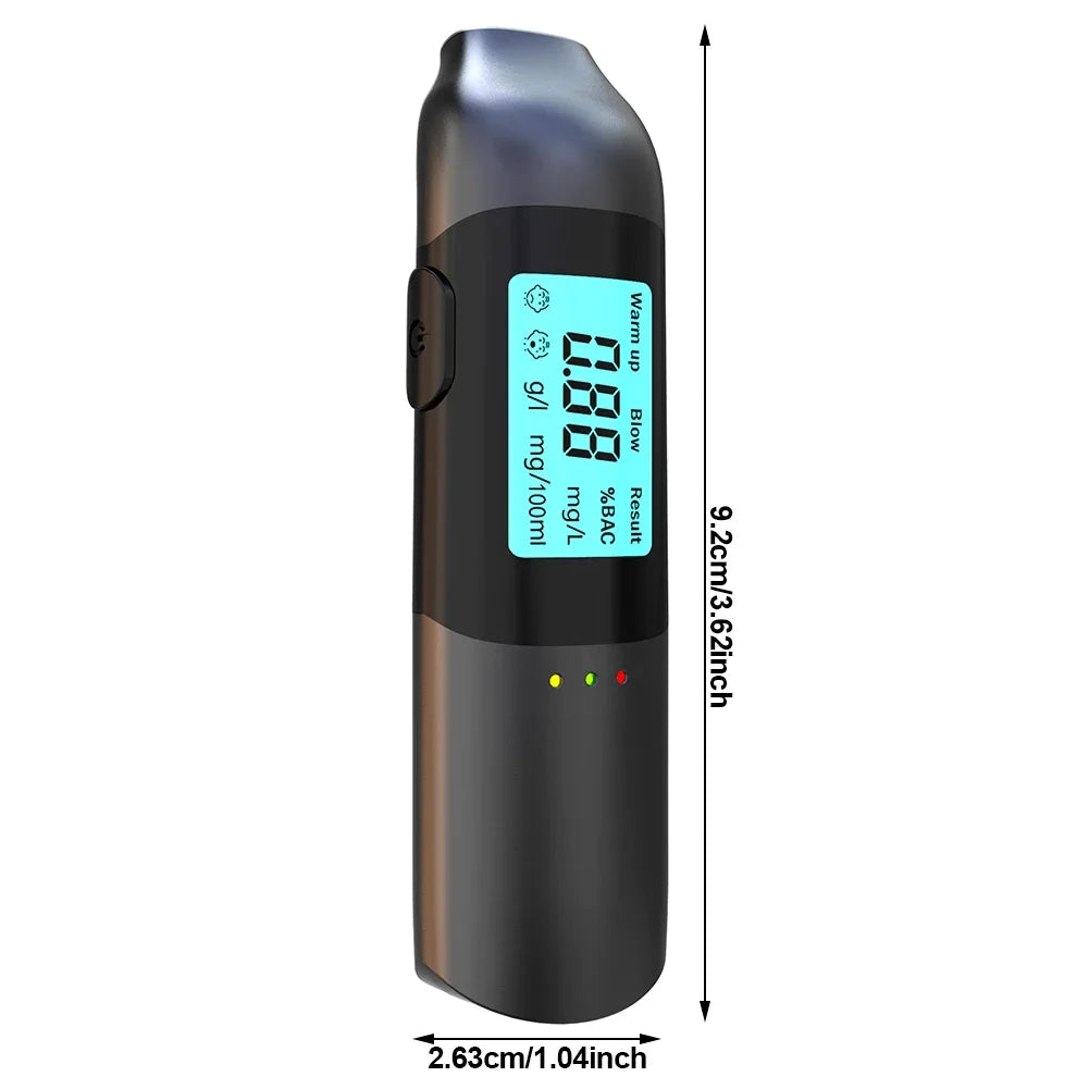 Portable Non-Contact Alcohol Tester with LCD Screen Display Alcoholmeter Alcohol Tester Accuracy Breathalyzer Diagnostic Tool