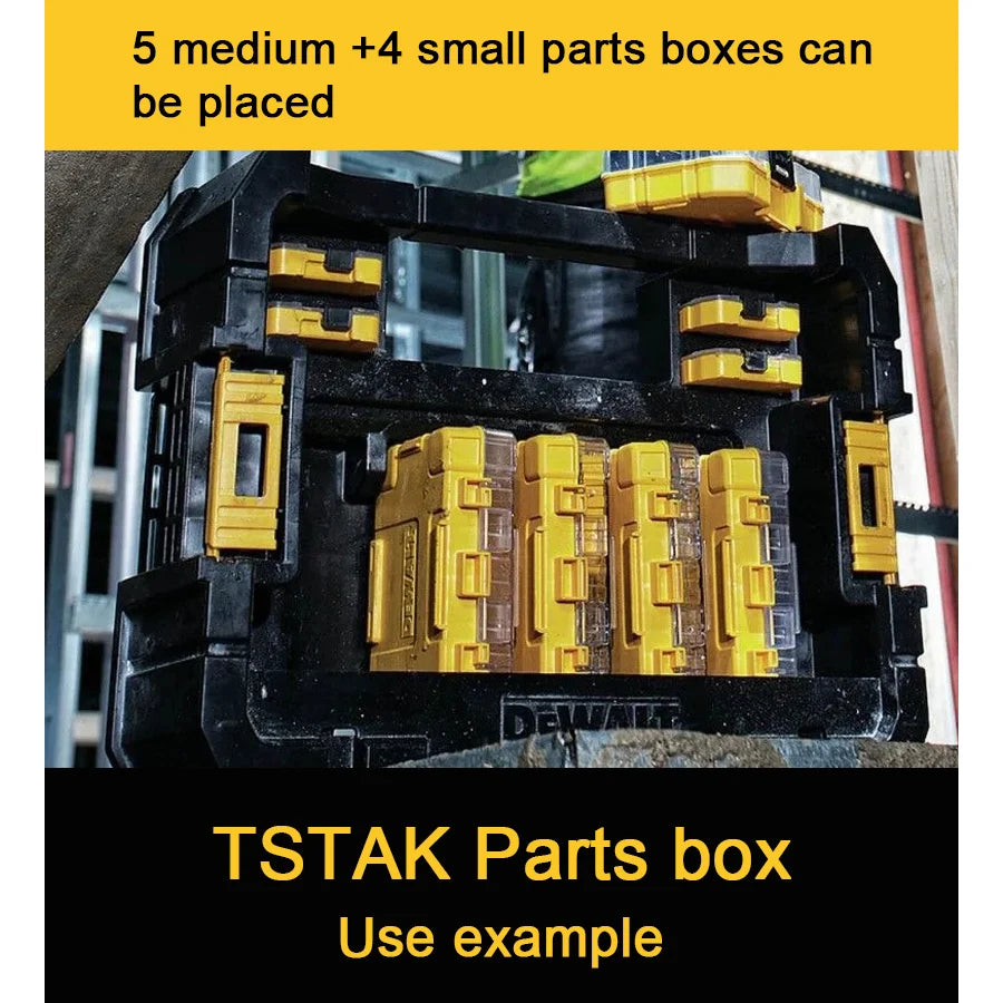 DEWALT DT70716 TSTAK Tool Box Stackable Removable Portable Storage Box Tool Case Plastic Outer Box Power Tool Accessories