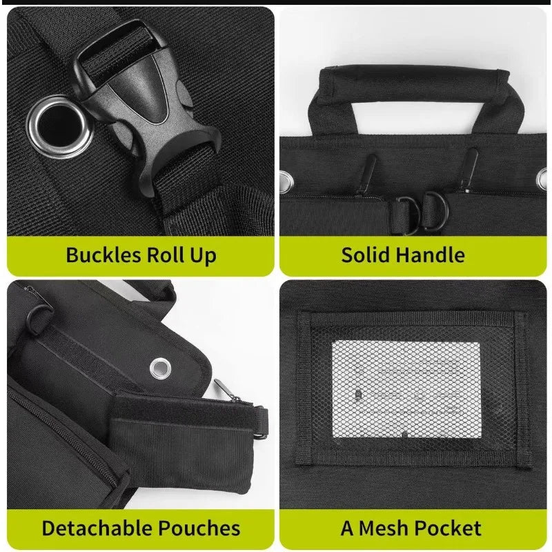 New Car Hardware Tool Kit Portable Electrician Tool Kit Roll up Electrician Woodworking Storage