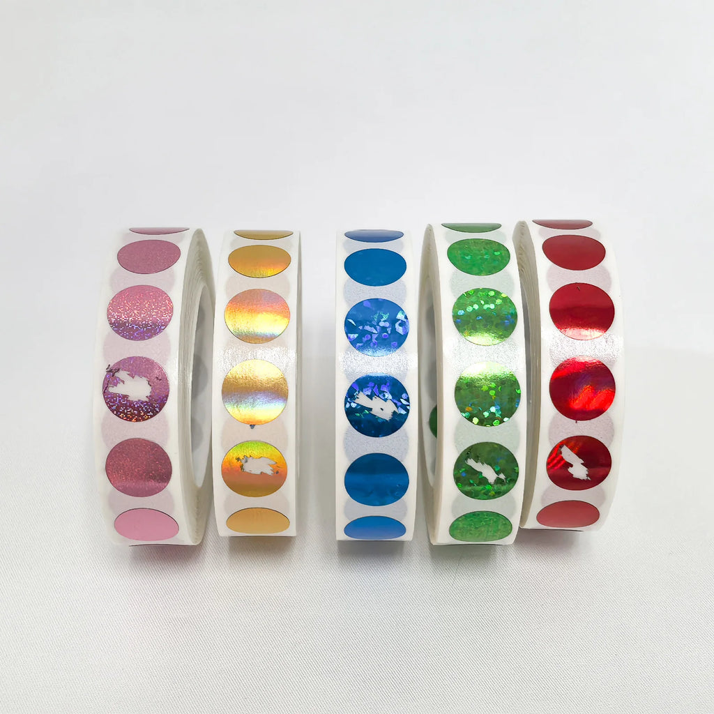 Scratch Off Labels 12*12mm Round 1000Pcs Scratch Off Stickers Holographic Blank For Secret Code Cover Home Game Wedding Message