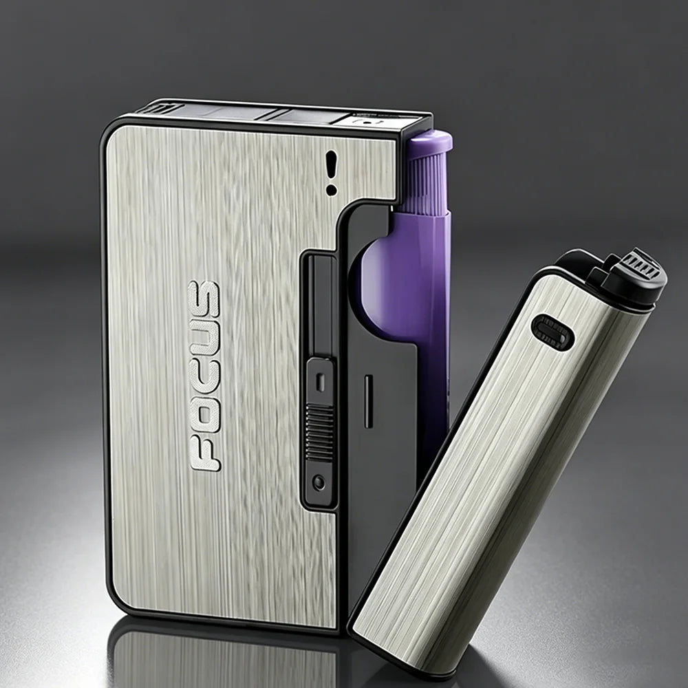 Automatic Cigarette Case Metal Cigarette Boxes 10pcs Cigarette Capacity