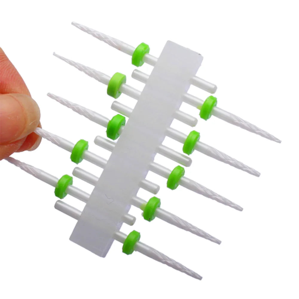 10pc Carbide Manicure Drills Nail Drill Bits Set Milling Cutters Kits Gel Polish Remover Files Electric Burr Tools Accesstries