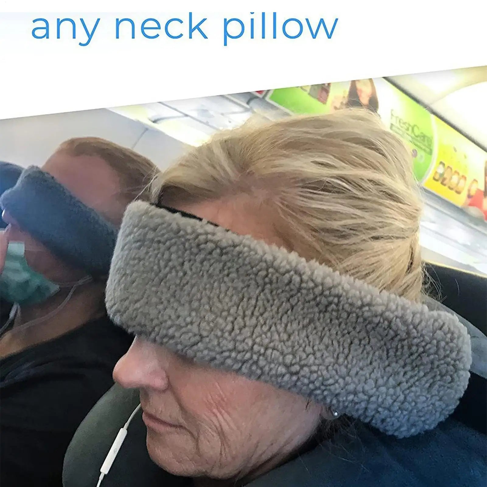 1pc Head Support Strap Adjustable Travel Pillow Airplanes Neck Support Band Portable Cars Seat Sleep Aid Head Fixed Strap