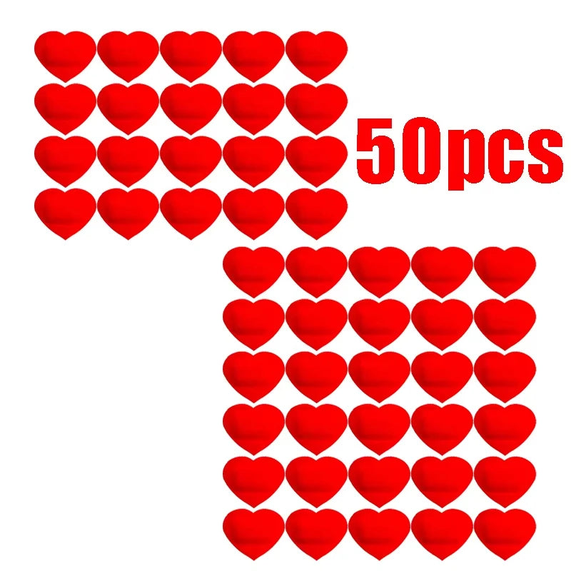20/50PCS Red Heart-Shaped Adhesive Bandages - Waterproof Breathable Wound Dressing Plasters Skin Tape for Kids & Adults