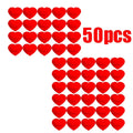 20/50PCS Red Heart-Shaped Adhesive Bandages - Waterproof Breathable Wound Dressing Plasters Skin Tape for Kids & Adults