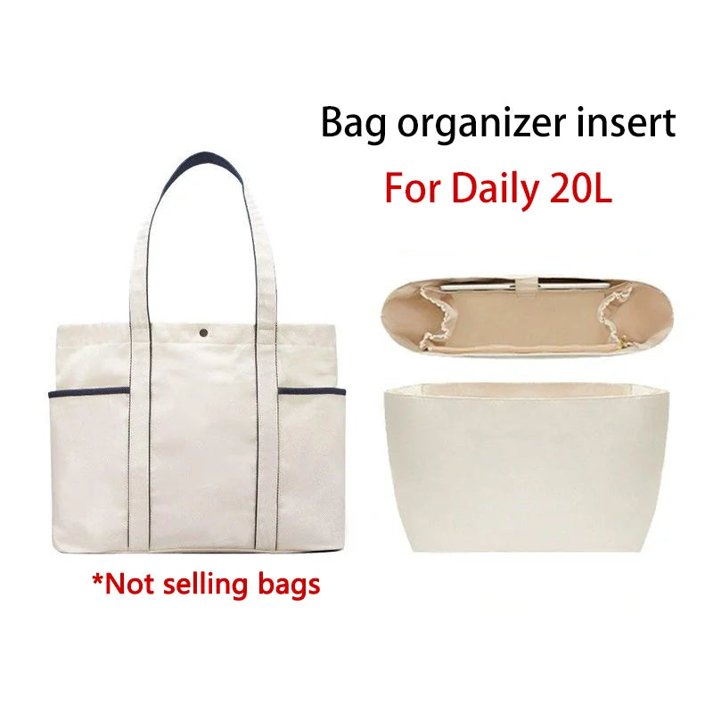 Bag Organizer Insert For lulu Daily20 Can Fit 14 Inch Computer Durable Bag Support Storage Inner Modification Bag Accessories