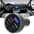300W PD Car Charger QC3.1 Fast Charge 4USB+2PD ports Car Cigarette Lighter Plug Car Charger Flash Charge with Digital Display