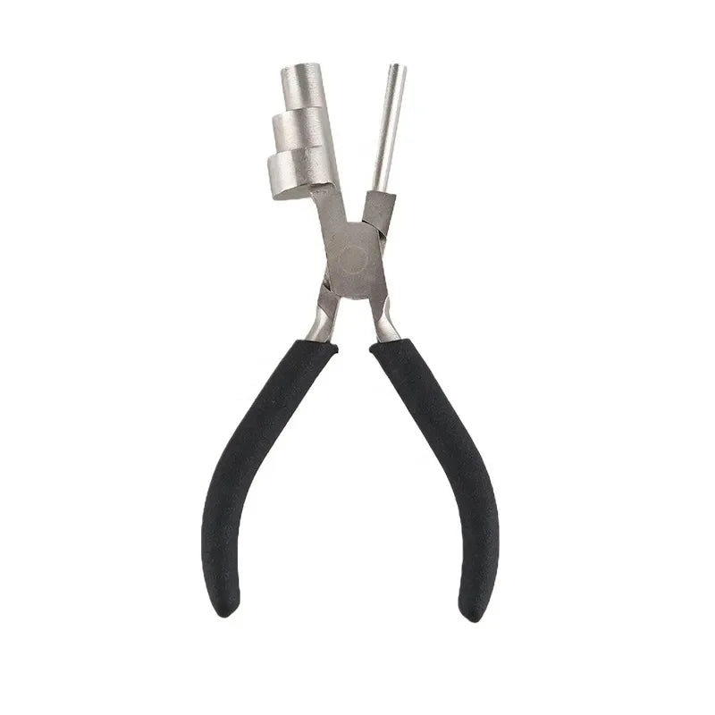 Pliers Big Head Three Section Flat Mouth Round Mouth Pliers Mini  Jewelry Pliers Jewelry DIY Pliers Winding Shape Pliers Black