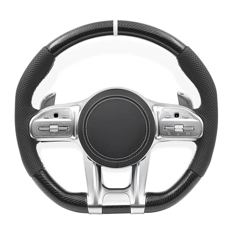 Carbon Fiber Steering Wheel for Mercedes Benz AMG GLE W167 C63 W205 E300 E220 W213 CLS W218 W222 S500 W204 C300 W212 E250 GLC 43
