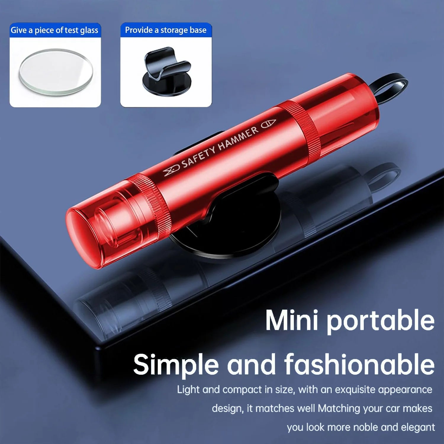 2 Safe Pro X Car Emergency Hammer, 2 in 1 Car Window Breaker Car Escape Tool, Window Breaker & Escape Safety Hammer for Vehicles