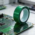 5 Rolls Green PET Film Tape 50mm x 33m Strong Adhesive High Temp Tape for Lithium Battery Pack PCB Shielding Repair