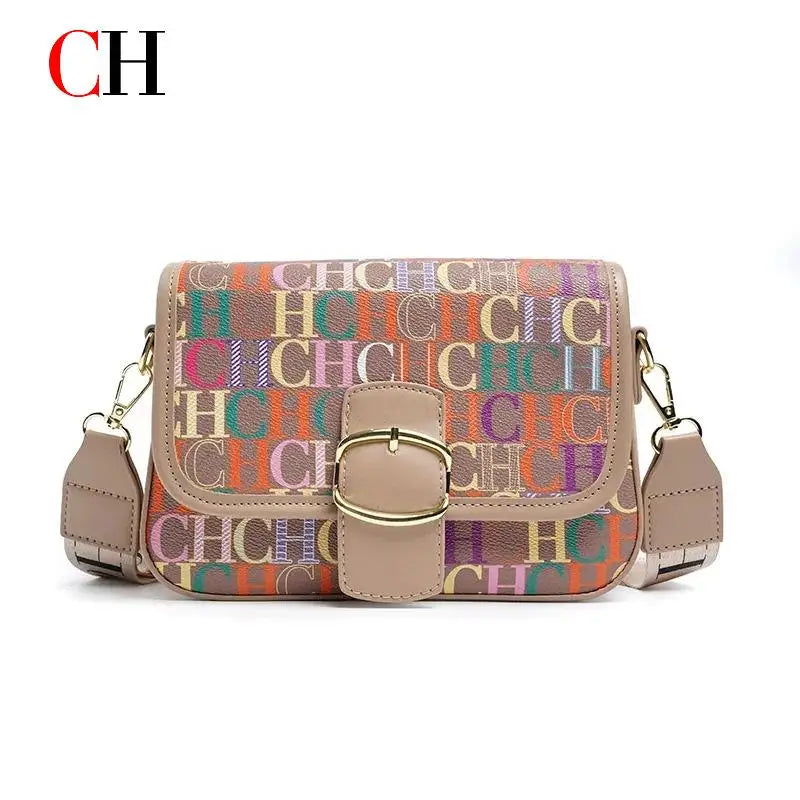 CH High Quality Design Letter Slanted Women's Bag Exquisite and Elegant Women's Packaging Decoration Versatile and Fashionable