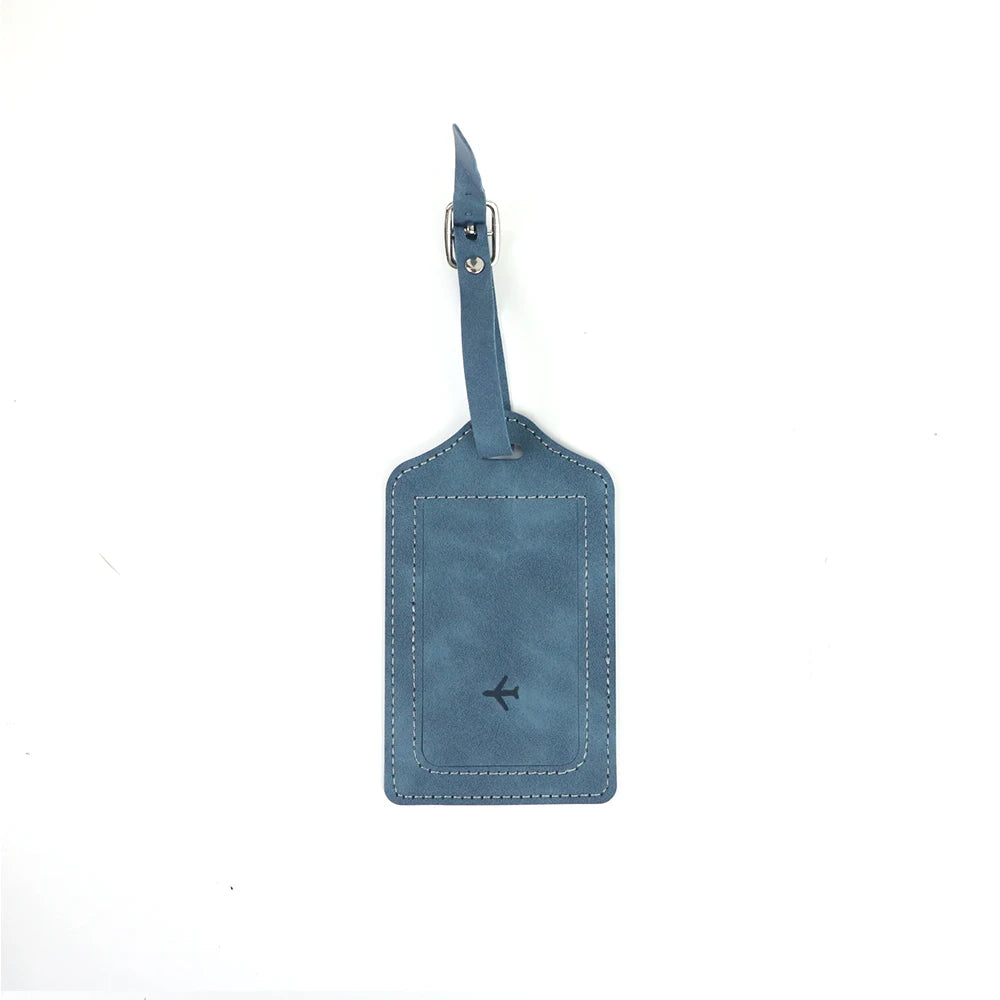 Customized Name PU Leather Name Tag Travel Anti-Loss Accessory Luggage Tag Leather Luggage Boarding Pass