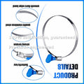 20 Pcs 4 Inch Key Hose Clamp Thumb Screw Key Adjustable Pipe Clamp Stainless Steel Dryer Vent Clamp-A28R