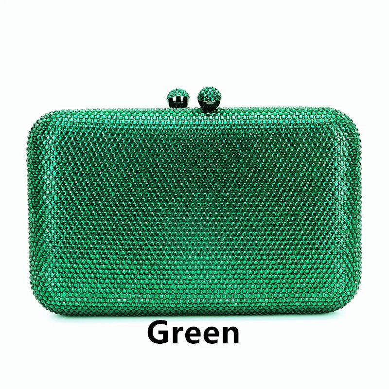 WHTUOHENG Crystal Evening Bag Black/Gold Evening Bag Women Diamond Clutches Bags Pink/Blue/Silver Rhinestone Clutch Formal Prom
