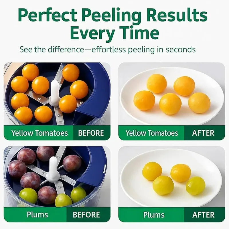 Automatic Grape Peeler, Electric Garlic Peeler, Small Household Rechargeable Fruit Kitchen Tool, Commercial Smart Fruit Machine.