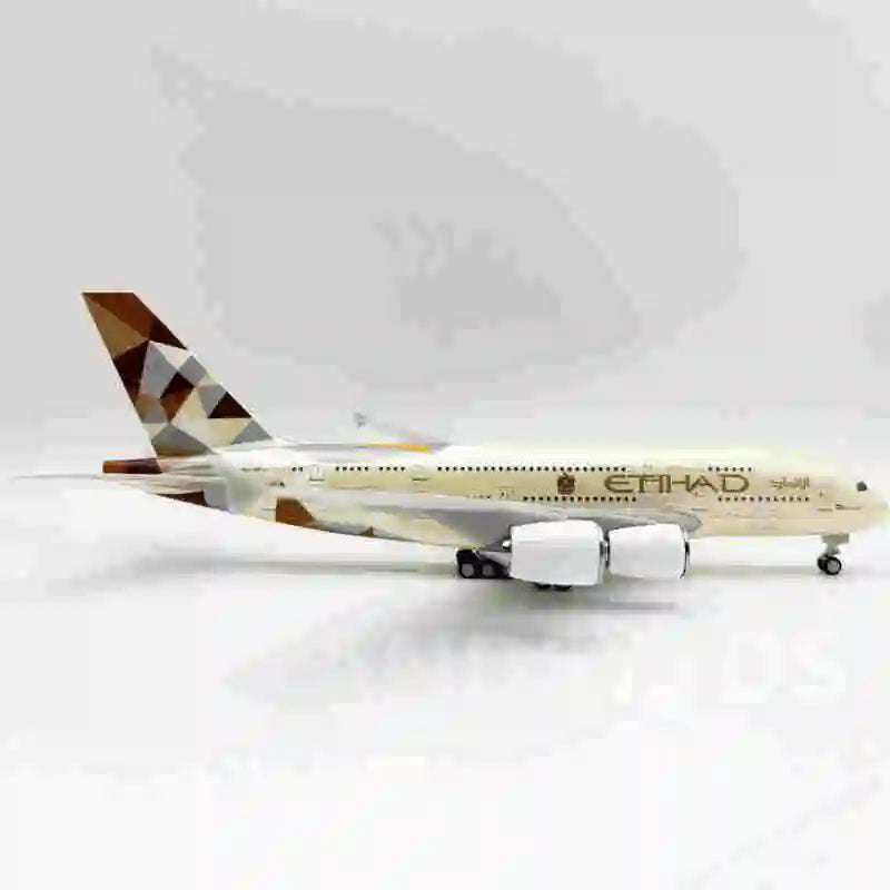 Aviation Replica Etihad A380 Aircraft Model Airplane 30CM Children Gift Kids Toys for Boy Etihad Scale 1/240 Resin Gift
