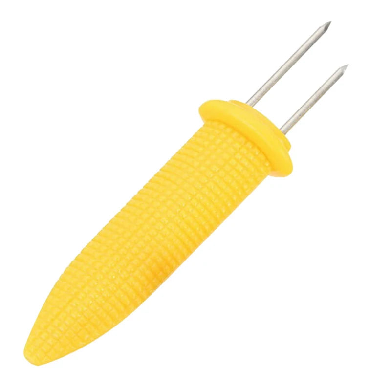 1/10pcs Fork Corn Skewer Stainless Steel Corn Holders Corn On The Cob Skewers Fruit Forks Outdoor Camping Cooking Barbecue Tool
