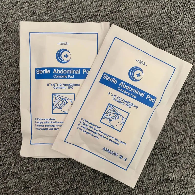 2/5/10Pcs Sterile Abdominal ABD Combine Pads 5"x9" Wound Dressing For Travel Outdoor Camp Tactical First Aid Kits Accessories