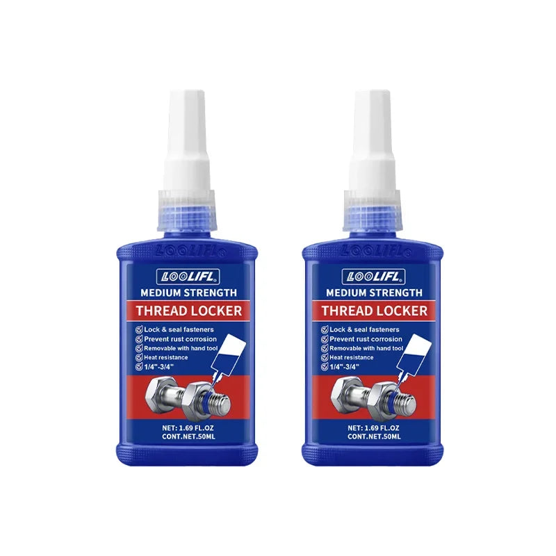 Best-Selling 1-5Pcs Thread Locking Agent, Blue, Medium Strength, Removable Anaerobic Adhesive for Screws and Nuts, Anti-Loosening, Corrosion-Resistant, 10Ml-250Ml
